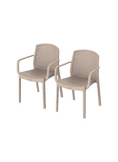 Cosmoplast Set of 2 Cedarattan Armchair (Warm Taupe)  - Image 3