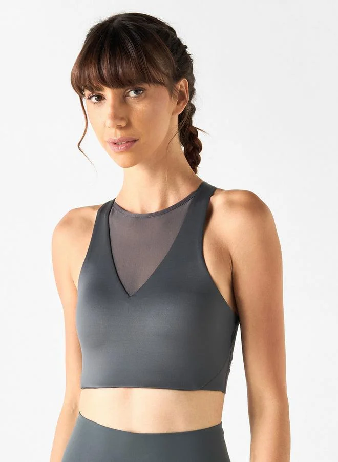 ADOT by Splash Sport Bra with Mesh Detail