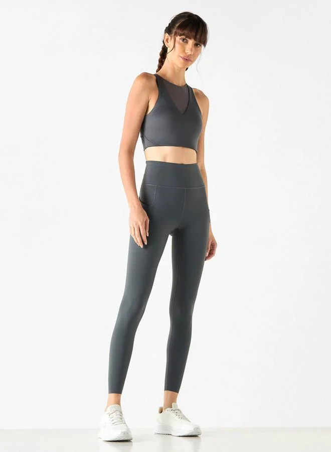 ADOT by Splash Sport Bra with Mesh Detail