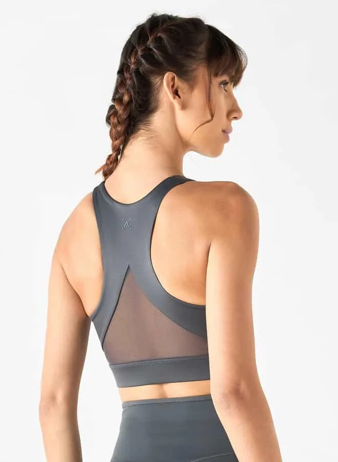 ADOT by Splash Sport Bra with Mesh Detail