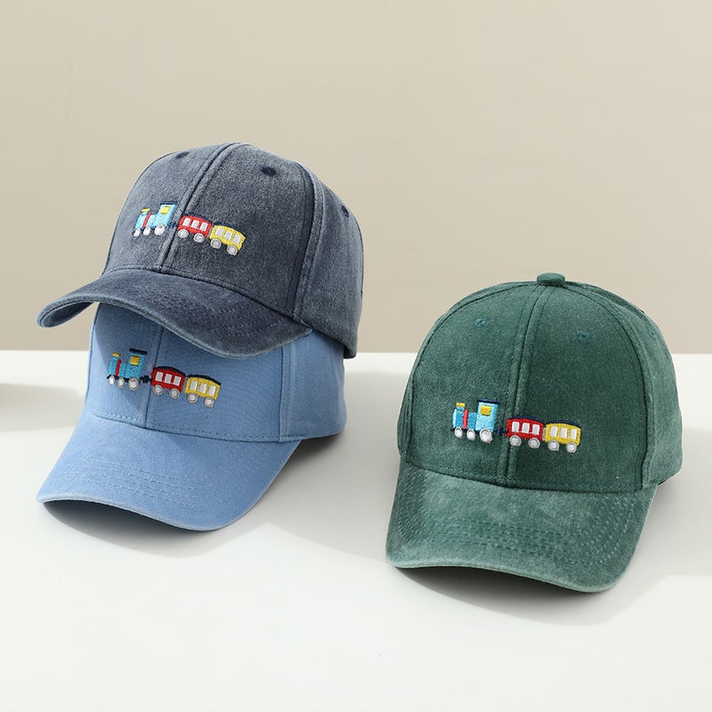 Train Kids Cap  Vintage Baseball Hat Cotton - Image 4