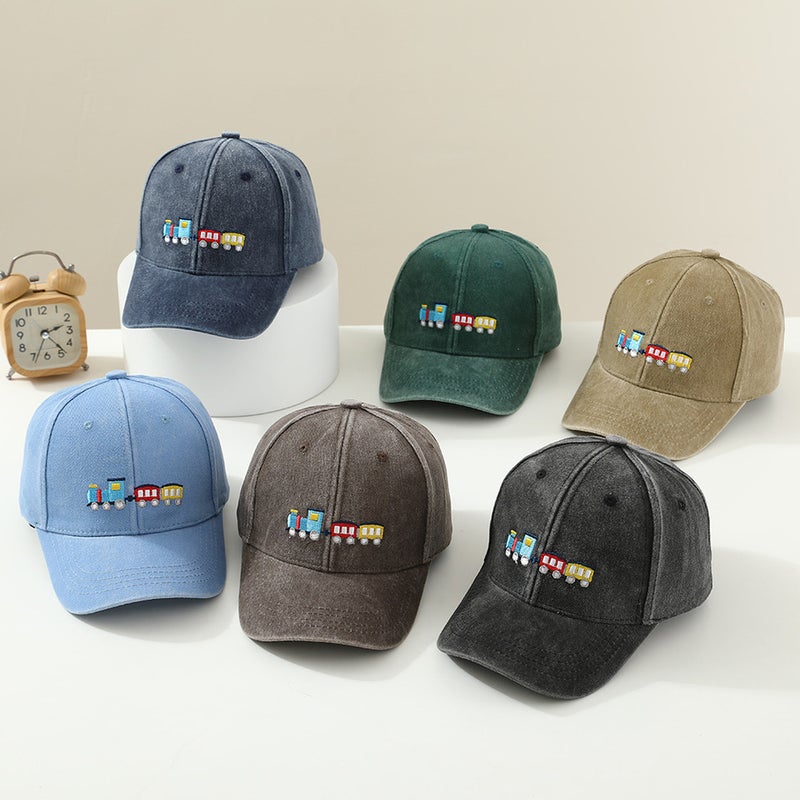 Train Kids Cap  Vintage Baseball Hat Cotton - Image 2