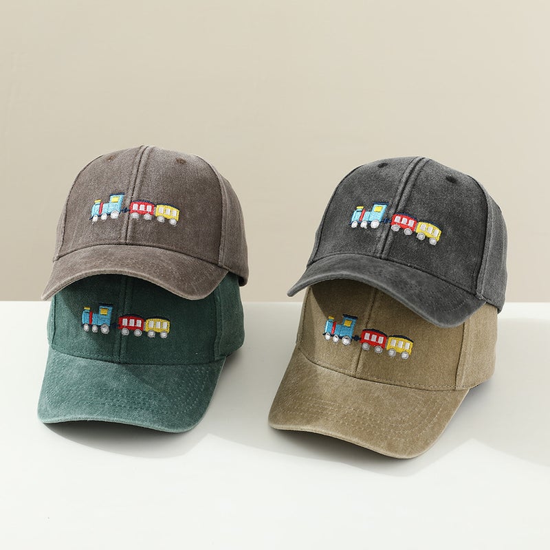 Train Kids Cap  Vintage Baseball Hat Cotton - Image 3