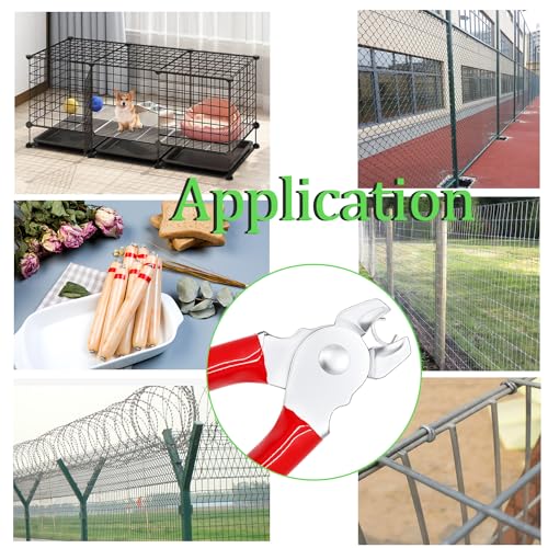 Ruibapa 540 pcs Hog Rings with Straight Hog Ring Pliers Kit 3/4" 1/2" 3/8 "Galvanized Hog Rings for Animal Pet Cages、Ropes、Bagging、DIY Craft、Furniture - Image 5
