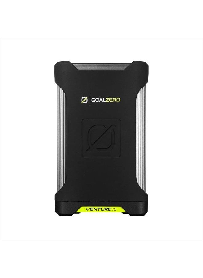 Goal Zero - Venture 75 Portable Charger Power Bank 19200mAH 60W USB-C Power Delivery Port, 2 USB Outputs IP67 Rating 50 Lumens Flashlight - Image 1