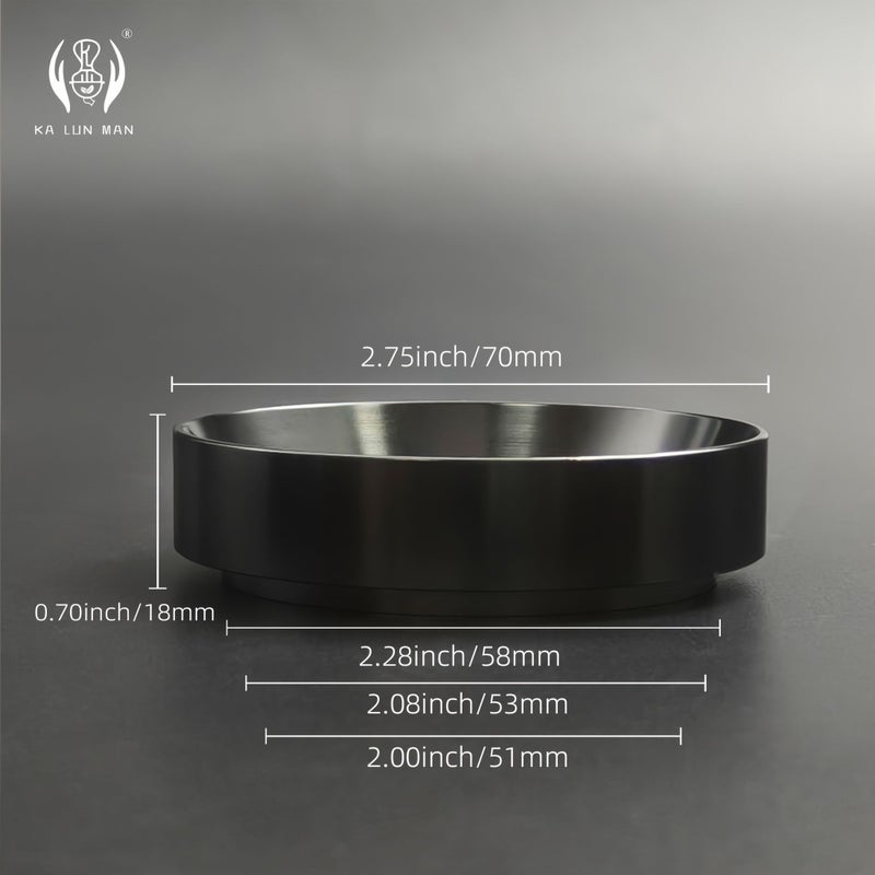 1pc Powder Inlet Ring Silvery 53mm Smooth Surface Food Grade Aluminum Alloy Universal For Espresso With Magnetic Closure To Prevent Drop - Image 4