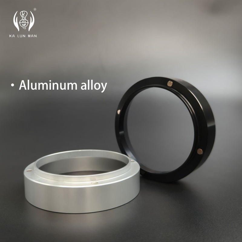 1pc Powder Inlet Ring Silvery 53mm Smooth Surface Food Grade Aluminum Alloy Universal For Espresso With Magnetic Closure To Prevent Drop - Image 1