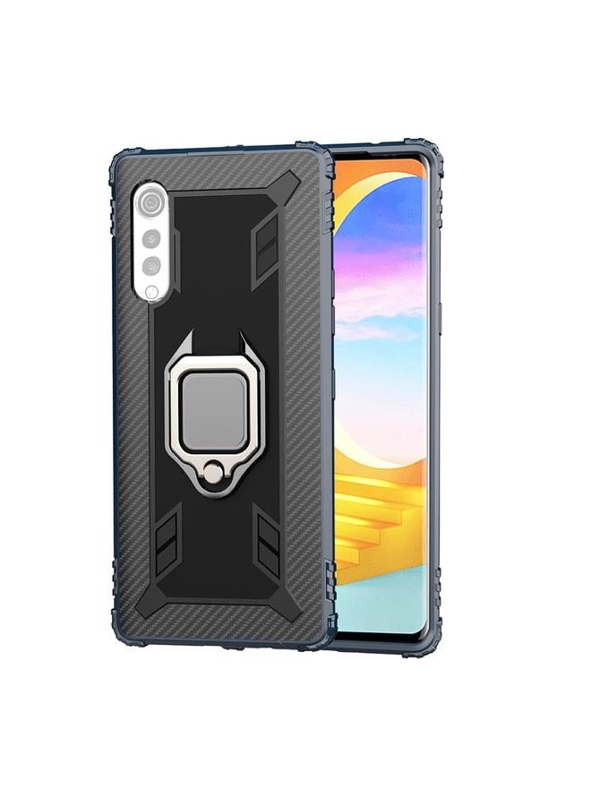 S-TOP Case For LG Velvet / G9 Carbon Fiber Protective Case with 360 Degree Rotating Ring Holder - Image 2