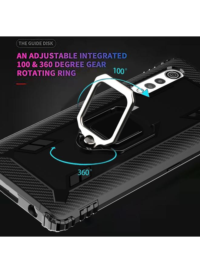 S-TOP Case For LG Velvet / G9 Carbon Fiber Protective Case with 360 Degree Rotating Ring Holder - Image 4