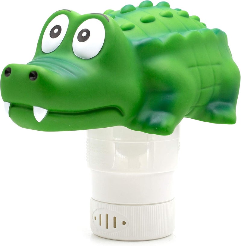 WWD POOL Pool Chlorine Floater, Floating Pool Chlorine Dispenser (Alligator), Fits 1 and 3 Inch Tablets for Large and Small Pools, Spa, Hot Tub - Image 1