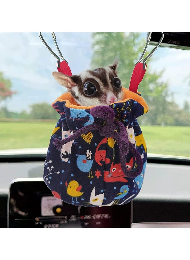 CMGTYYD CMGTYYD Pet Hanging Sleeping Pouch for Sugar Glider, Hanging Bed House with Drawstring Design, Small Animals Hammock Cage Accessories, Cage Warm Sleep Bag for Squirrel Hamster Guinea Pig Birds Parrot, 1 Pcs - Image 3