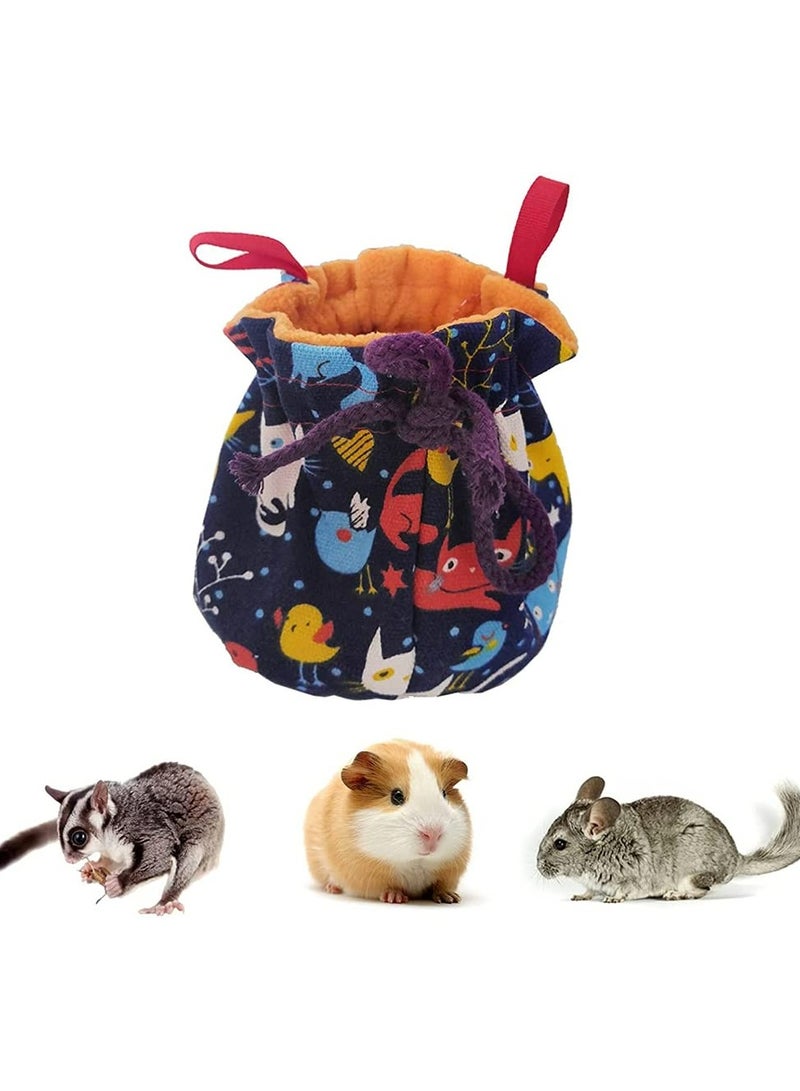 CMGTYYD CMGTYYD Pet Hanging Sleeping Pouch for Sugar Glider, Hanging Bed House with Drawstring Design, Small Animals Hammock Cage Accessories, Cage Warm Sleep Bag for Squirrel Hamster Guinea Pig Birds Parrot, 1 Pcs - Image 5