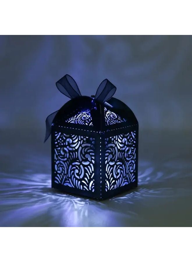Blue Navy 10 قطعة من علب الهدايا الصغيرة المقطوعة بالليزر مقاس 2x2x2.75 بوصة لحفلات الزفاف - Image 3