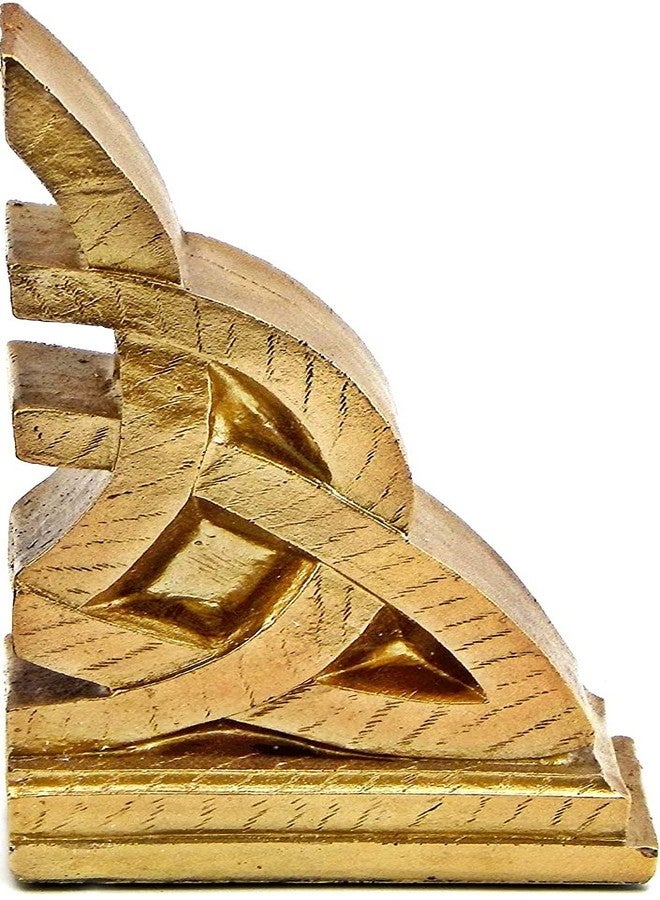 Bellaa 21787 Decorative Bookends Golden Celtic Knot Triquetra Irish Theme Mystical Design Endless Celts Symbol 8 Inch Book Ends - Image 5