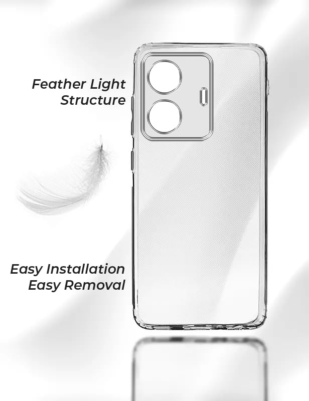 Jkobi Back Cover for Vivo T1 Pro 5G (Silicone Clear Case with Camera Protection | Soft and Flexible | Transparent) - Image 2