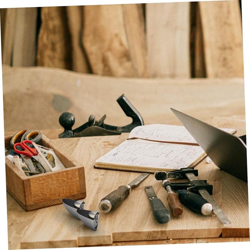 Tehaux 2pcs Glass Clamp Brackets Silver Finish Secure Shelf Support Home Office - Image 3