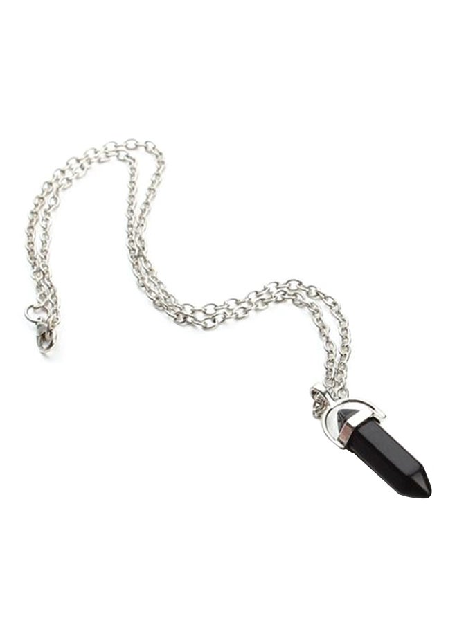 اليشمك قلادة بدلاية بشكل عقيق سداسي شفاف - Image 1