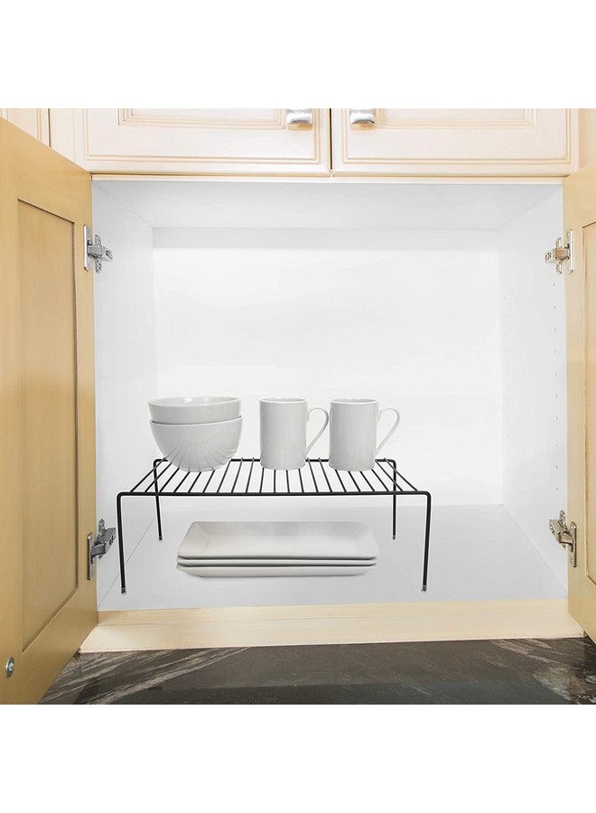 12FOR COLLECTION Black Stainless Steel Multipurpose Dish Rack,Storage Shelves for Kitchen Cabinets,Plate Stand,Utensil Rack (Black Pack of 4) - Image 5