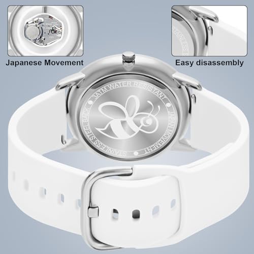 Asan Ge 40MM 3ATM Waterproof Wear Resistant Anti-Scratch Analog Nurse Watch 12/24 Hour Luminouse with Second Hand Military Time Big Face Easy to Read,Soft Breathable Easy to Clean Gift for Women - Image 2
