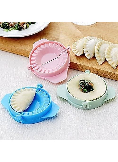Kitchsy Kitchsy Plastic Momos Maker Garijalu Maker Tool Gujiya Maker Device Easy Mould Machine Cooking Tool MulticolorPack of 1  - Image 2