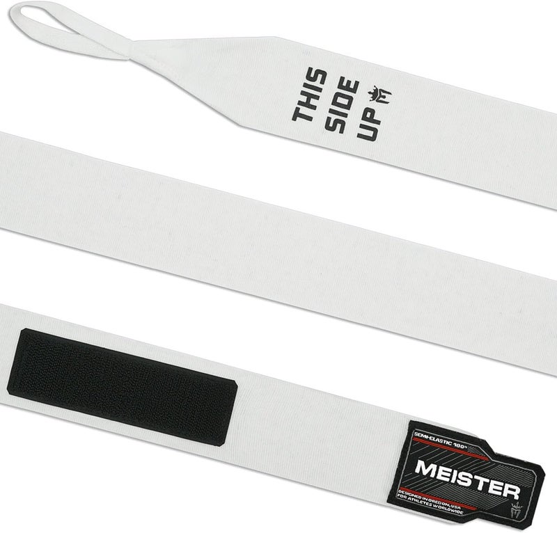 Meister Adult 180" Semi-Elastic Hand Wraps for MMA & Boxing (Pair) - Image 2