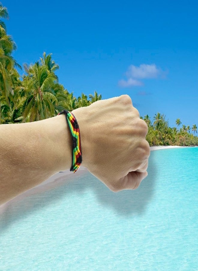 BDM Rastafari Elastic Bracelet with red, Green and Yellow Beads. BOD Marley, Rasta, Reggae and Hippie Bracelet. - Image 3