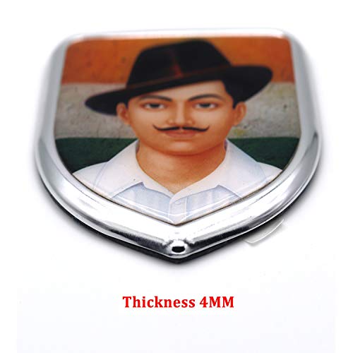 S2S Stylish 3D Chrome Sticker Emblem Badge Logo | Durable & Stylish Automotive Decoration | For Cars & Bikes (BHAGAT SINGH) - Image 3
