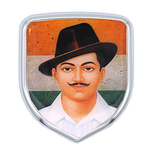 S2S Stylish 3D Chrome Sticker Emblem Badge Logo | Durable & Stylish Automotive Decoration | For Cars & Bikes (BHAGAT SINGH) - Image 1
