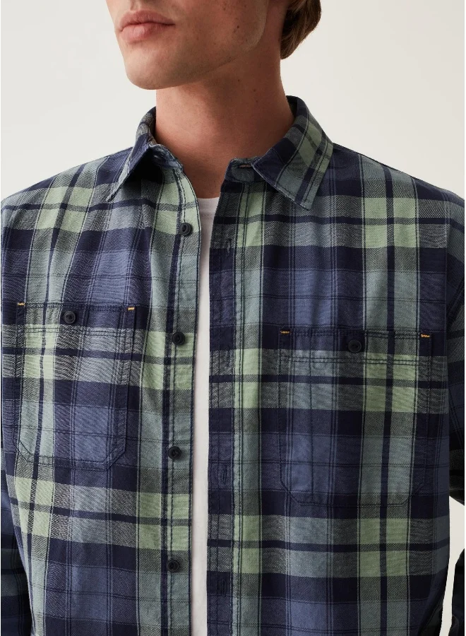 Ovs Check pattern cotton shirt