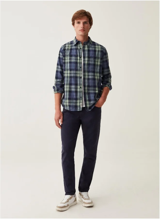 Ovs Check pattern cotton shirt
