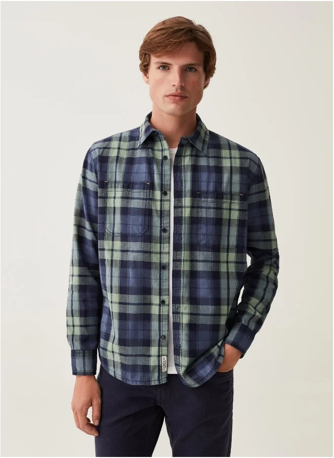Ovs Check pattern cotton shirt