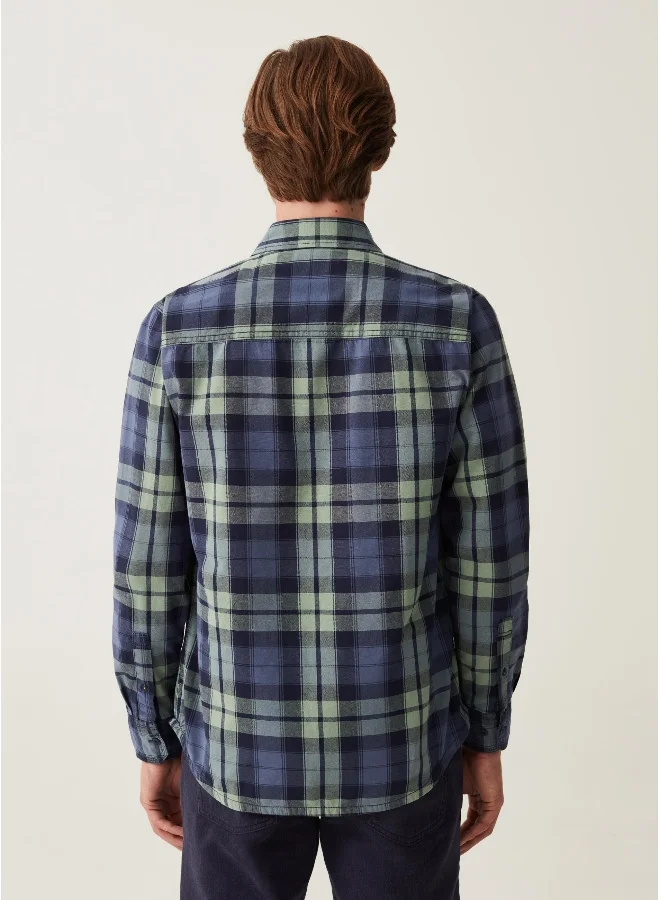 Ovs Check pattern cotton shirt