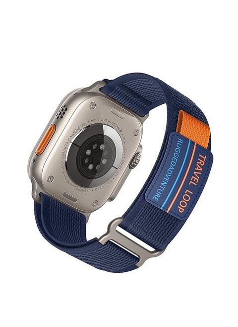 Modified Nylon Strap Compatible with Apple watch Series Ultra 2 | 9 | 8 Ultra | 8 | 7 | 6, 49/45/44/42 mm, Breathable Nylon Strap with Buckle adhesive closing