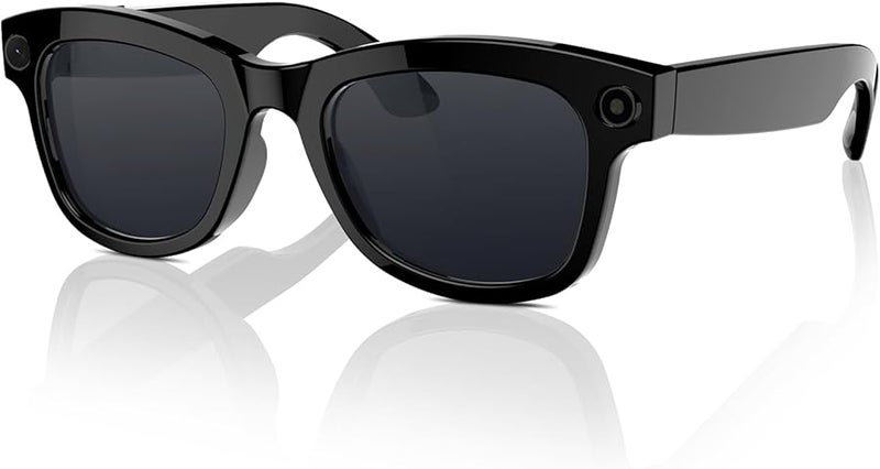 Smart Glasses with 8MP Camera Video Recording AI Translation Image Recognition WiFi Calling for Android iOS Black - Image 1