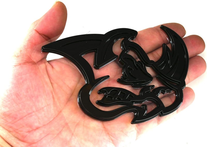 Chywcar 2Pcs 3D Rhino Emblems Car Badge - Glossy Black Decal for Cars, Trucks, SUVs, and Motorcycles - Image 5