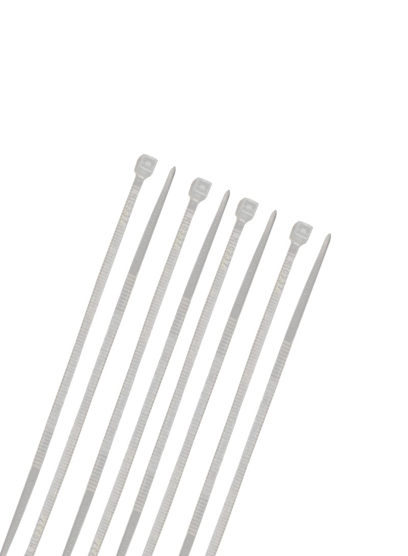 KSS Cable Ties, 100 Pieces / Pack, UL Approved Nylon 66, Self-Locking Cable Ties, 94V-2, Heat Resistant up to 85℃, Low Smoke & Halogen-Free, for DIY, Industrial use – 100 Pack - Natural Color - Image 4