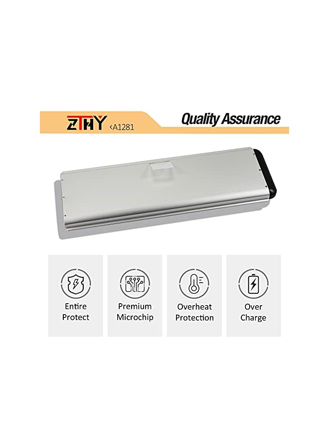 ZTHY A1281 Laptop Battery Replacement For Macbook Pro 15" Aluminum Unibody Series(2008 Version) A1286 Mb470*/A Mb470Ch/A Mb772 Mb772*/A Mb772J/A Mb772*/A Mb772J/A Mb772Ll/A - Image 3