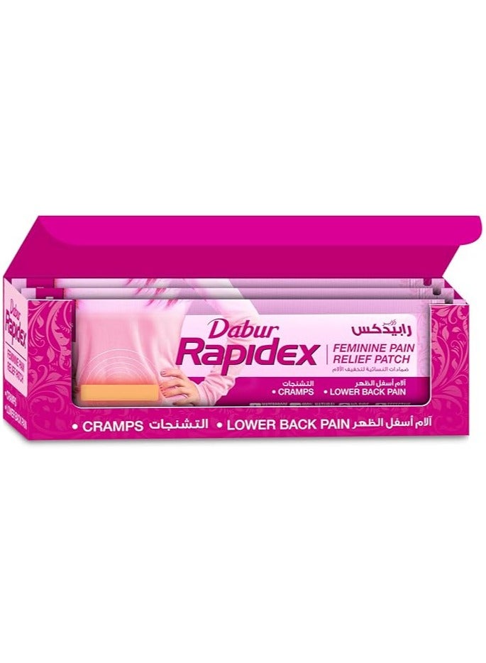 Dabur Dabur Rapidex Feminine Pain Relief Patch 5 Per Pouch | Fast Action & Long Lasting Relief | For Cramps, Lower Back Pain, Period Pain - Image 2