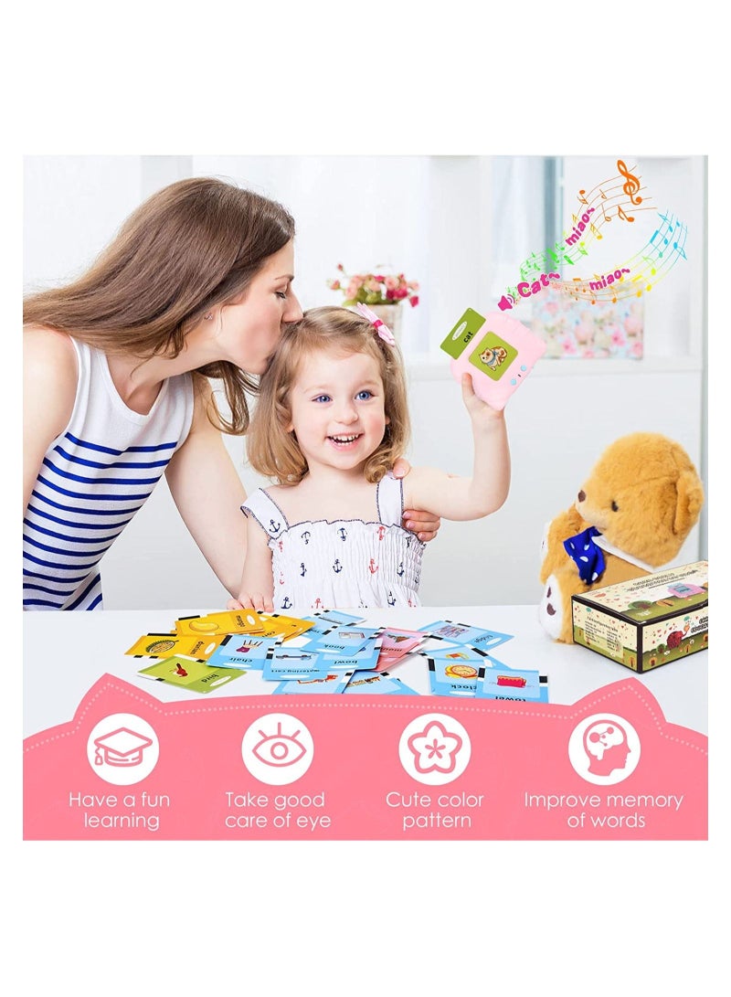 Early Educational Learning Toy,112 Pcs Talking Flash Cards for Preschool Education Learning,Electronic Reading Machine with Flash Cards 224 Words for Toddler Kid 2 3 4 5 6 Year Old - Image 3