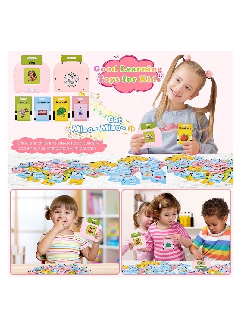 Early Educational Learning Toy,112 Pcs Talking Flash Cards for Preschool Education Learning,Electronic Reading Machine with Flash Cards 224 Words for Toddler Kid 2 3 4 5 6 Year Old - Image 4