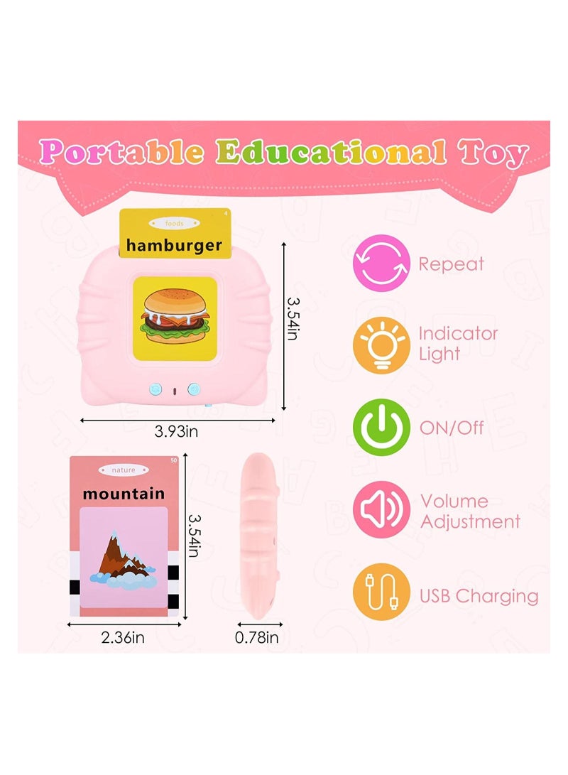 Early Educational Learning Toy,112 Pcs Talking Flash Cards for Preschool Education Learning,Electronic Reading Machine with Flash Cards 224 Words for Toddler Kid 2 3 4 5 6 Year Old - Image 5