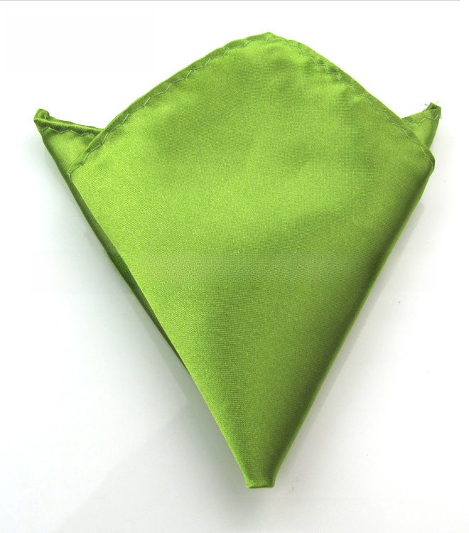 Mens Solid Formal Pocket Square Wedding Suit Handkerchief Grass Green 