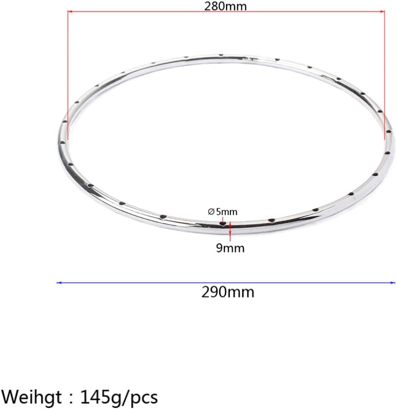 comfrt Banjo Tension Hoop for Banjo Guitar Accessories Parts Chrome Plated HA203 (Silver) - Image 2