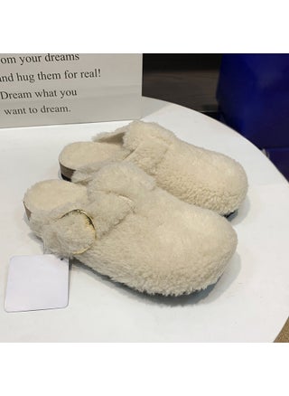 Boston Wool Birk Clogs Winter Slip-on Fuzzy Slippers White - pzsku/Z9E3A1AAC176EBFA22AF1Z/45/1746229000/9c89f525-72c6-4185-b2df-4a78d29d9afb