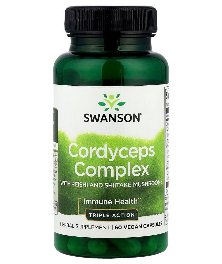 SWANSON Cordyceps Complex with Reishi and Shiitake Mushrooms 60 Vegan Capsules