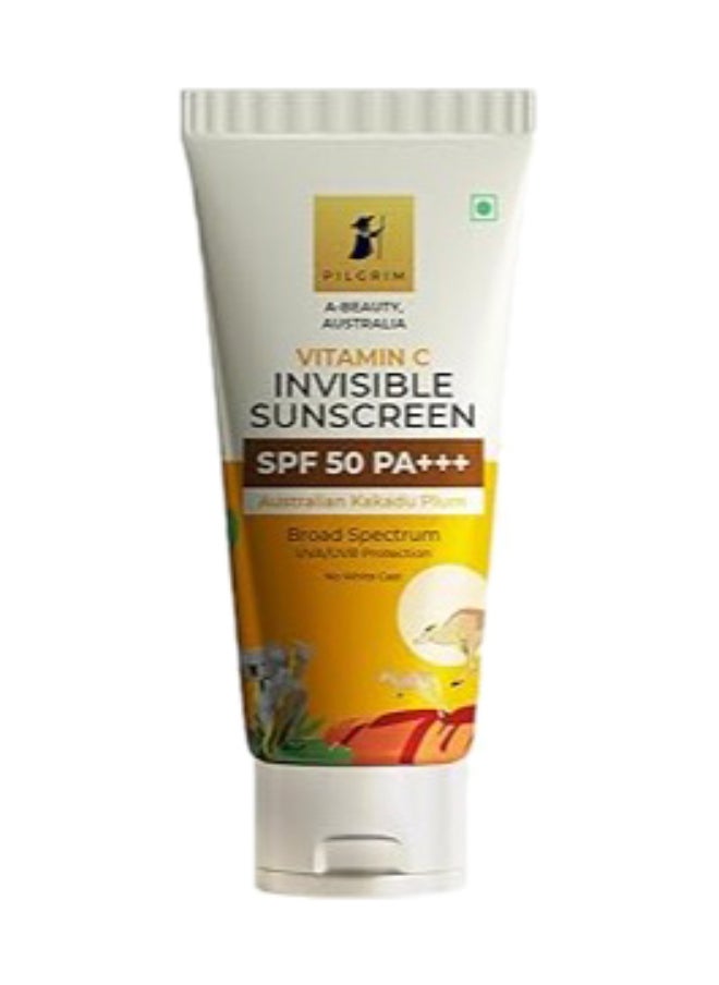 PILGRIM Vitamin C Invisible Sunscreen SPF 50 PA+++ 45ml  - Image 1