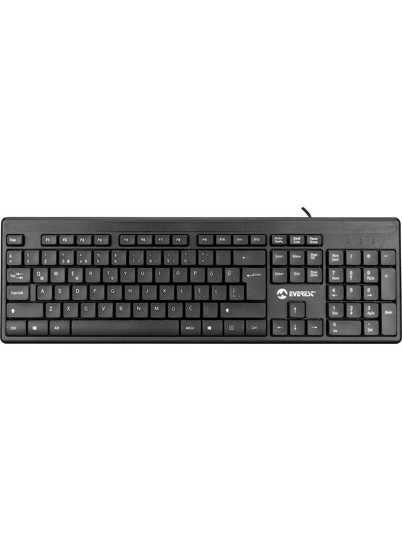 إيفرست Kb-1002 Black Usb Q Standard Keyboard