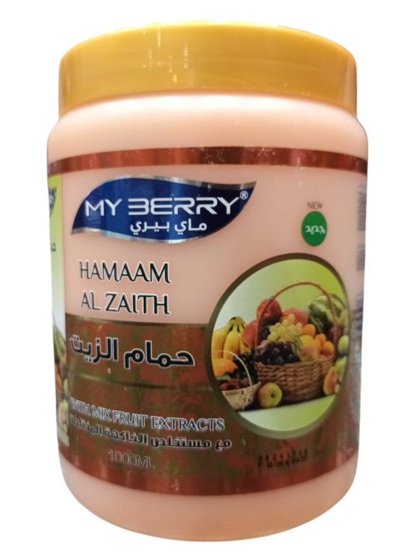 ماي بيري حمام الزيت بخلاصة الفاكهة المختلطة لترطيب وتغذية الشعر  1000 مل