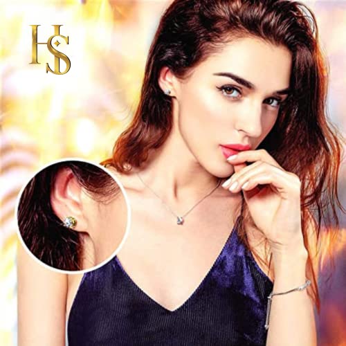 HighSpark Womens 925 Silver Solitaire Earrings In Gold Finish| 92.5 Sterling Silver And Diamond Like Brilliance Sparkling Zirconia For That Stunning Shine Lovely Gift-Gold 6Mm - Image 4