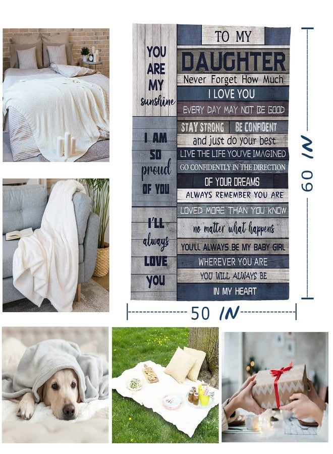 Yamco Daughter Gifts - Birthday Gift for Daughter from Mom Dad - Mothers Day Birthday Presents for Daughters - to My Daughters Blankets 60"x 50" - Graduation Gift Ideas for Her from Mother - Image 2